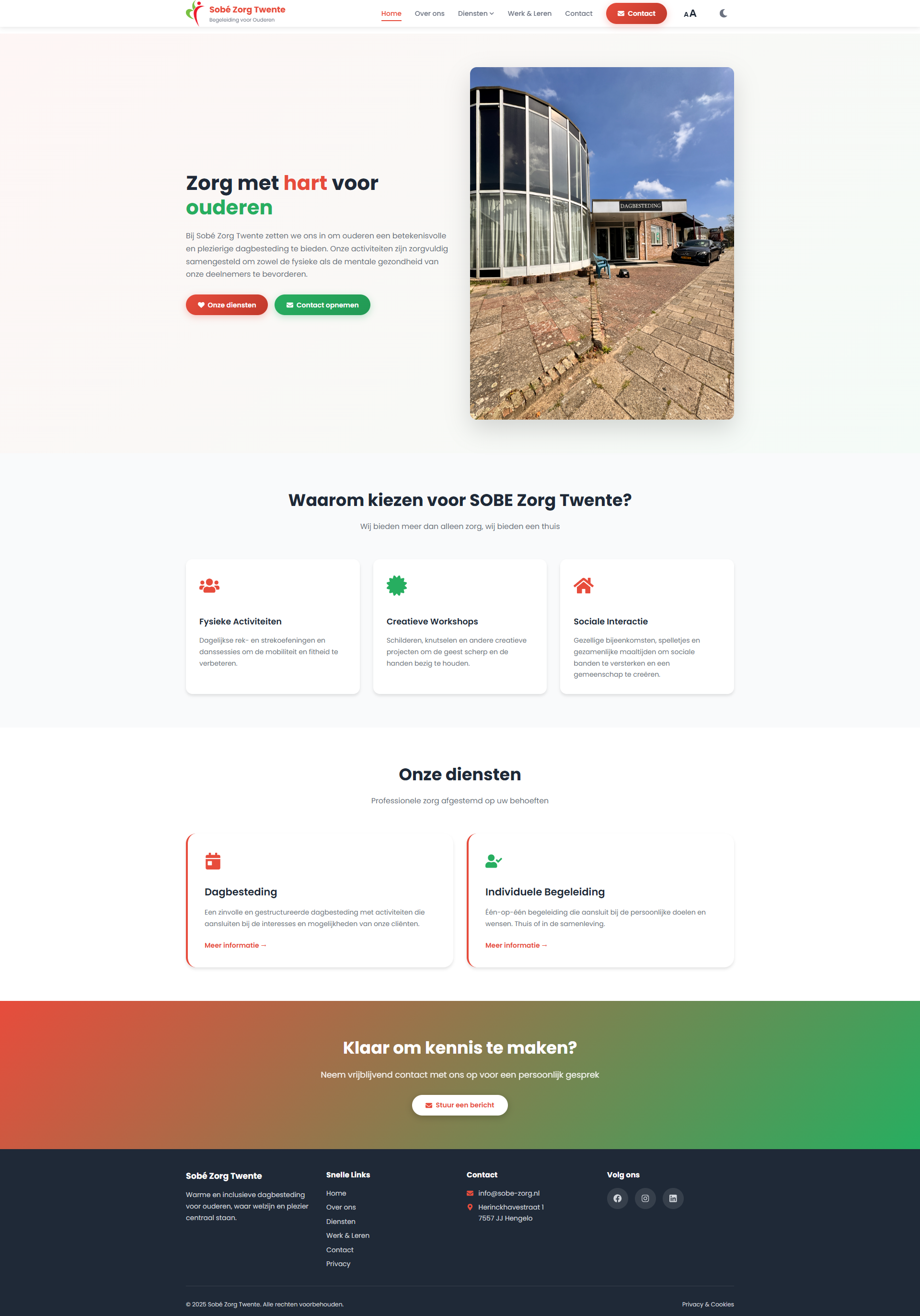 SOBE Zorg Twente - Zorg website